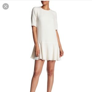 Chic white shift dress